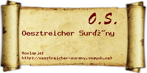 Oesztreicher Surány névjegykártya